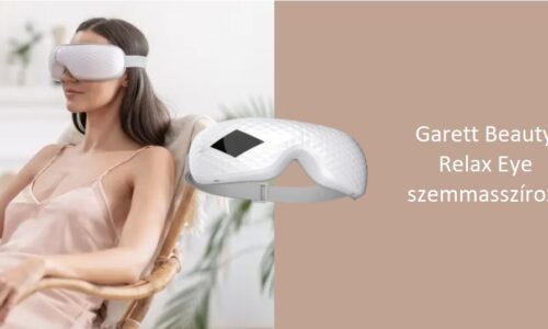 A GARETT BEMUTATTA A BEAUTY RELAX EYE SZEMMASSZÍROZÓ KÉSZÜLÉKÉT