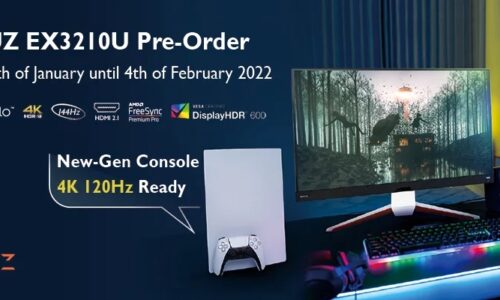 A BENQ BEMUTATTA A MOBIUZ EX3210U ÉS EX2710U 4K FELBONTÁSÚ, 144HZ-ES GAMER MONITOROKAT