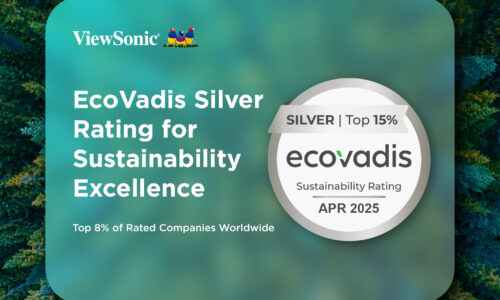 A VIEWSONIC ECOVADIS SILVER MINŐSÍTÉST KAPOTT A FENNTARTHATÓSÁGBAN ELÉRT KIVÁLÓSÁGÉRT